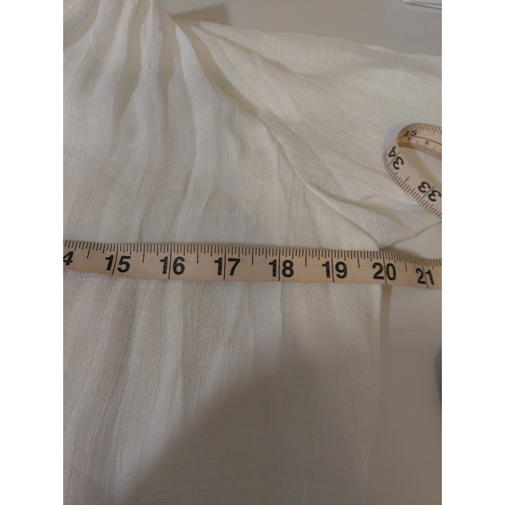 Womens Feminine Crochet Details Sheer Top Size M White Boho Beachy Coastal - Picture 5 of 8